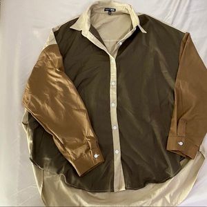 Brand New Oversized Blouse 🤎🤍